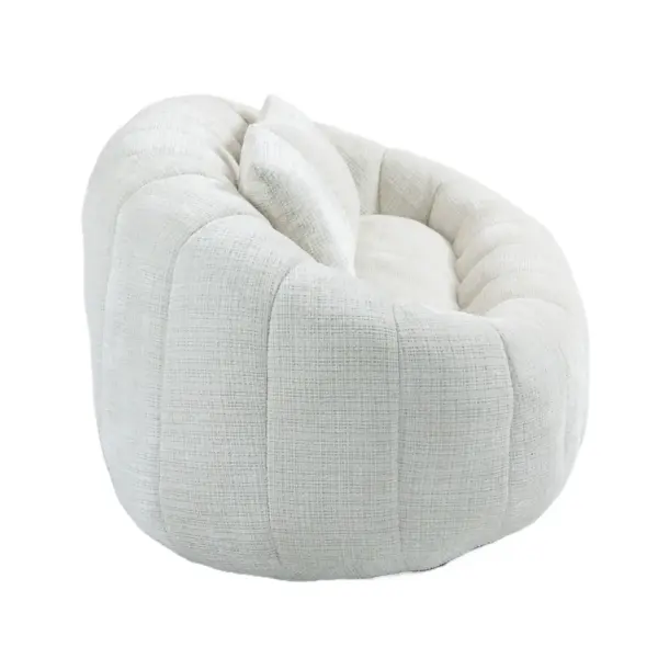 Bean Bag sofa Lazy Sofa Durable Comfort Lounger High Back Bean Bag Chair Couch for Adults and Kids, Indoor & Outdoor, Accent Floor Soft Lounge Chair (Beige chenille)