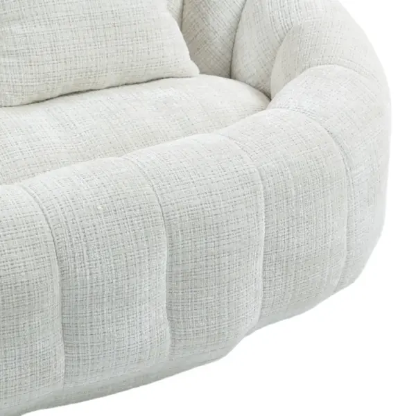 Bean Bag sofa Lazy Sofa Durable Comfort Lounger High Back Bean Bag Chair Couch for Adults and Kids, Indoor & Outdoor, Accent Floor Soft Lounge Chair (Beige chenille)