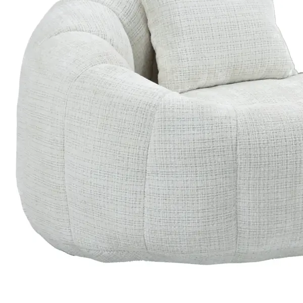 Bean Bag sofa Lazy Sofa Durable Comfort Lounger High Back Bean Bag Chair Couch for Adults and Kids, Indoor & Outdoor, Accent Floor Soft Lounge Chair (Beige chenille)
