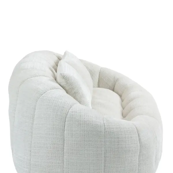Bean Bag sofa Lazy Sofa Durable Comfort Lounger High Back Bean Bag Chair Couch for Adults and Kids, Indoor & Outdoor, Accent Floor Soft Lounge Chair (Beige chenille)