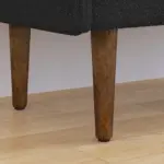 Teddy velvet storage stool, ,with storage space, suitable for apartments, living rooms and bedrooms-BLACK(45.98'*16.75'*21.75')