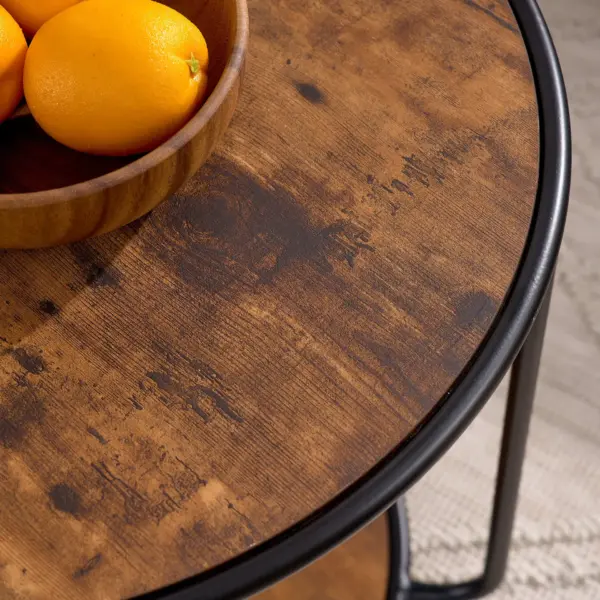 Ottoman, multi-functional combination set table Ottoman, combination of Ottoman and table, with drum stool, with storage space-Dark yellow