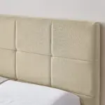Full Size Upholstered Tufted Bed Frame, Sofa Bed Frame with Comfortable Backrest and Armrests, Full Size Bed for Bedroom, Living Room,Velvet, NEW BEIGE(80.5''*59''*30.5'')