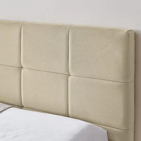 Full Size Upholstered Tufted Bed Frame, Sofa Bed Frame with Comfortable Backrest and Armrests, Full Size Bed for Bedroom, Living Room,Velvet, NEW BEIGE(80.5''*59''*30.5'')