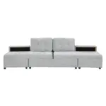 121.2' Versatile Sofa Bed Modular Sofa Free-combined Sofa with Two Storage Racks, Gray
