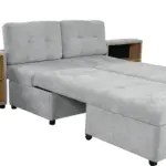 121.2' Versatile Sofa Bed Modular Sofa Free-combined Sofa with Two Storage Racks, Gray