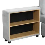 121.2' Versatile Sofa Bed Modular Sofa Free-combined Sofa with Two Storage Racks, Gray