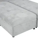 121.2' Versatile Sofa Bed Modular Sofa Free-combined Sofa with Two Storage Racks, Gray
