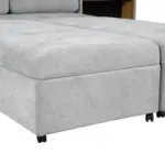 121.2' Versatile Sofa Bed Modular Sofa Free-combined Sofa with Two Storage Racks, Gray