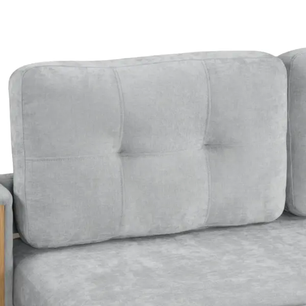 121.2' Versatile Sofa Bed Modular Sofa Free-combined Sofa with Two Storage Racks, Gray