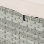 OUTDOOR SOFA PE RATTAN FURNITURE DECK CHAIR GRAY RATTAN