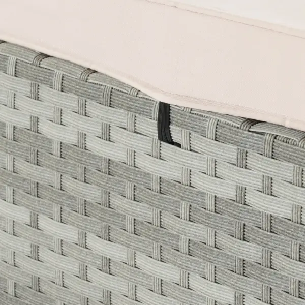 OUTDOOR SOFA PE RATTAN FURNITURE DECK CHAIR GRAY RATTAN