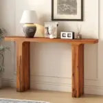 Elegant Acacia Veneer Entryway Table,Suitable For Entryway, Hallway, Living Room, Foyer, Corridor