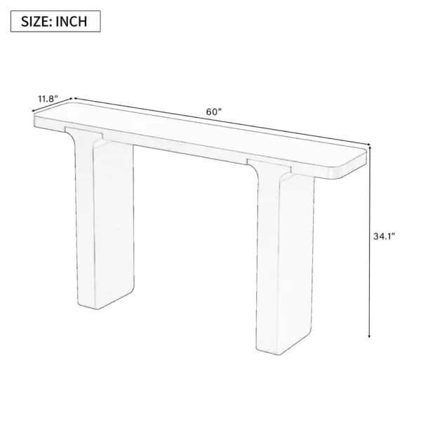 Elegant Acacia Veneer Entryway Table,Suitable For Entryway, Hallway, Living Room, Foyer, Corridor