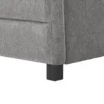 Full Size Daybed with Trundle Upholstered Tufted Sofa Bed, Linen Fabric, Grey (82.5'x58'x34')