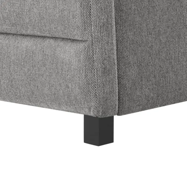 Full Size Daybed with Trundle Upholstered Tufted Sofa Bed, Linen Fabric, Grey (82.5'x58'x34')
