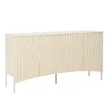 Elegant Sideboard Featuring Curved Bottom Doors with Arched Groove Design in a Stylish Four-Door Layout,Suitable for Living Rooms,Entrance and Study