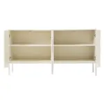 Elegant Sideboard Featuring Curved Bottom Doors with Arched Groove Design in a Stylish Four-Door Layout,Suitable for Living Rooms,Entrance and Study