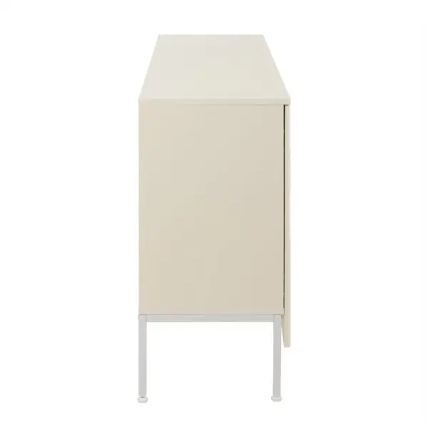 Elegant Sideboard Featuring Curved Bottom Doors with Arched Groove Design in a Stylish Four-Door Layout,Suitable for Living Rooms,Entrance and Study