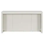 Acacia Wood Veneer Simple Entryway Table with Wavy Design,Suitable for Study,Entryway, Hallway, Living Room, Foyer