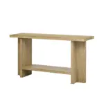 Vintage-Inspired and Ash Wood Veneer ConsoleTable with T-Leg Design,Suitable for Study,Entryway, Hallway, Living Room, Foyer