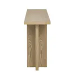 Vintage-Inspired and Ash Wood Veneer ConsoleTable with T-Leg Design,Suitable for Study,Entryway, Hallway, Living Room, Foyer