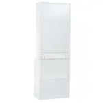 Modern 83.7inch High Kitchen Pantry, Freestanding Tall Kitchen Hutch with Faux Marble Top, Display Cupboard Cabinet with 5 Storage Drawers and Adjustable Shelf, White