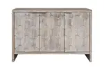Accent Cabinet Farmhouse Style 3 Door Wooden Cabinet Sideboard Buffet Server Cabinet Storage Cabinet, for Living Room, Entryway, Hallway, Office, Kitchen and Dining Room, Natural Wood Wash