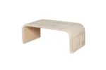 Farmhouse Vintage Crafts Coffee Table,Curved Art Deco Design, Easy Assembly, 48' W x 24' D x 18'(Natural Wood Washed)