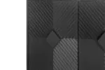 Accent Black Lacquered 4 Door Wooden Cabinet Sideboard Buffet Server Cabinet Storage Cabinet, for Living Room, Entryway, Hallway, Office, Kitchen and Dining Room