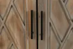 60 inches Modern Farmhouse Accent Cabinet with 4 Doors and Adjustable Shelf Wood Sideboard Buffet Cabinet Console Table Credenza Buffet Table for Kitchen Dining Room Entryway Hallway(Antique Brown)