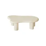 40 Inch Cloud Shaped Coffee Table for Living Room, Beige