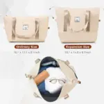 Luggage Sets 4 Piece, Expandable ABS Durable Suitcase with Travel Bag, Carry On Luggage Suitcase Set with 360 Spinner Wheels, ivory and golden