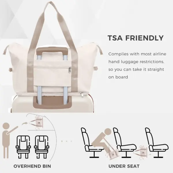 Luggage Sets 4 Piece, Expandable ABS Durable Suitcase with Travel Bag, Carry On Luggage Suitcase Set with 360 Spinner Wheels, ivory and golden