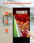 VEVOR 55 Inch Digital Signage Display, Touchscreen Digital Kiosk, Indoor Floor Standing Kiosk Display, 4K UHD LCD Screen, 2GB RAM & 32GB ROM, with WiFi HDMI/USB Input, Commercial Advertising Display
