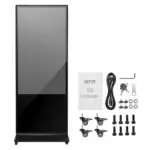 VEVOR 55 Inch Digital Signage Display, Touchscreen Digital Kiosk, Indoor Floor Standing Kiosk Display, 4K UHD LCD Screen, 2GB RAM & 32GB ROM, with WiFi HDMI/USB Input, Commercial Advertising Display