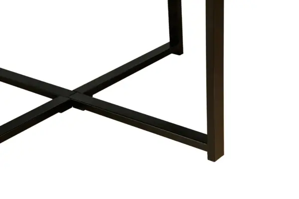 Wood Octagonal Vintage Patchwork Craft Farmhouse 30 Inch Wooden Table Top Cross Metal Legs Coffee Table for Living Room(Antique Brown)
