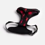 Red Plaid Poplin Dog Harness Adjustable, Secure & Stylish