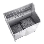 VEVOR Stainless Steel Dog Washing Station, 50 inch Pet Grooming Tub w/ Ramp, Faucet & Showerhead & Soap Holder Leash Dog Bathtub for Large & Medium & Small Pets (Left Door)