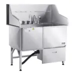 VEVOR Stainless Steel Dog Washing Station, 50 inch Pet Grooming Tub w/ Ramp, Faucet & Showerhead & Soap Holder Leash Dog Bathtub for Large & Medium & Small Pets (Left Door)