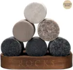 Whiskey Stones & Crystal Glass Gift Set - Monarch Tumbler (11.5oz)