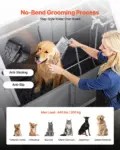 VEVOR Stainless Steel Dog Washing Station, 62 inch Pet Grooming Tub w/ Ramp, PE Water Filter Board, Faucet & Showerhead & Soap Holder Dog Bathtub for Large & Medium & Small Pets (Right Door)