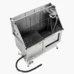 VEVOR Electric Lift Dog Washing Station, 50Inch Professional Stainless Steel Pet Grooming Tub w/ Non-Slip Drain Board,Faucet & Showerhead for Home & Grooming Shop,Fits Medium & Large Pets (Right Door)
