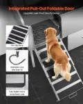 VEVOR 304 Stainless Steel Dog Washing Station, 61 Inch Pet Grooming Tub with Non-Slip Low-Slope Ramp, Storage Drawer, Hot & Cold Faucet, All-in-One Bath for Grooming Shop, Fits All Sizes (Left Door)