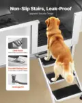 VEVOR Stainless Steel Dog Washing Station, 62 inch Pet Grooming Tub w/ Stairs, PE Water Filter Board, Faucet & Showerhead & Soap Holder Dog Bathtub for Large & Medium & Small Pets (Right Door)