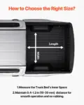 VEVOR Sliding Truck Bed Organizer, 75 x 48-Inch Heavy Duty Truck Bed Storage Drawer with 1000 lbs Capacity, Features 6 Movable Rings for Securing, 2-Postion Slide out Tray for Pickup Trucks, Black