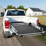 VEVOR Sliding Truck Bed Organizer, 75 x 48-Inch Heavy Duty Truck Bed Storage Drawer with 1000 lbs Capacity, Features 6 Movable Rings for Securing, 2-Postion Slide out Tray for Pickup Trucks, Black
