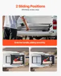 VEVOR Sliding Truck Bed Organizer, 68 x 48-Inch Heavy Duty Truck Bed Storage Drawer with 1000 lbs Capacity, Features 6 Movable Rings for Securing, 2-Postion Slide out Tray for Pickup Trucks, Black
