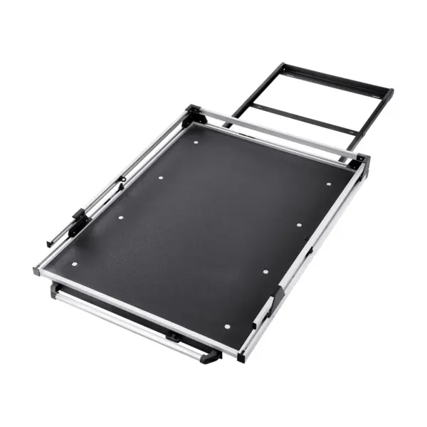 VEVOR Sliding Truck Bed Organizer, 58 x 41-Inch Heavy Duty Truck Bed Storage Drawer with 1000 lbs Capacity, Features 6 Movable Rings for Securing, 2-Postion Slide out Tray for Pickup Trucks, Black
