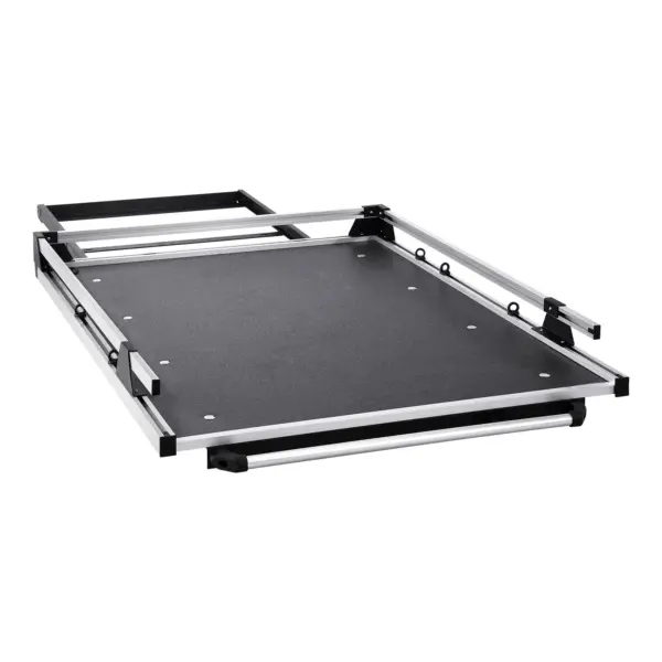 VEVOR Sliding Truck Bed Organizer, 58 x 41-Inch Heavy Duty Truck Bed Storage Drawer with 1000 lbs Capacity, Features 6 Movable Rings for Securing, 2-Postion Slide out Tray for Pickup Trucks, Black